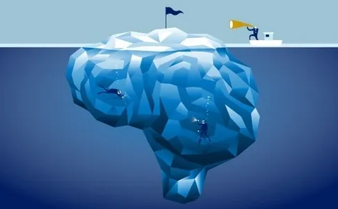 emotions represented by an iceberg